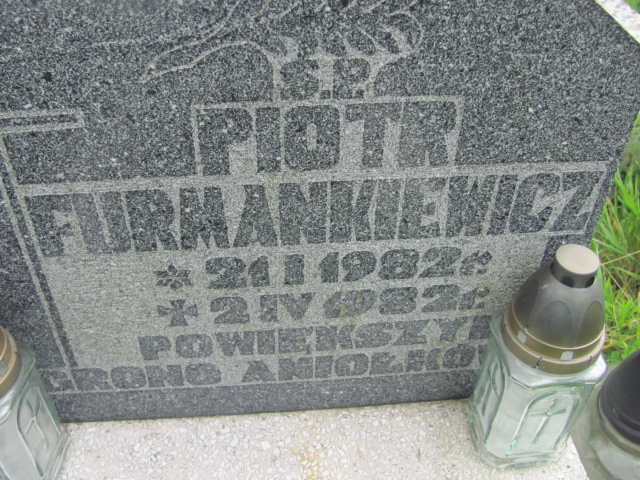 Piotr Furmankiewicz 1982 Dzierżoniów - Grobonet - Wyszukiwarka osób pochowanych