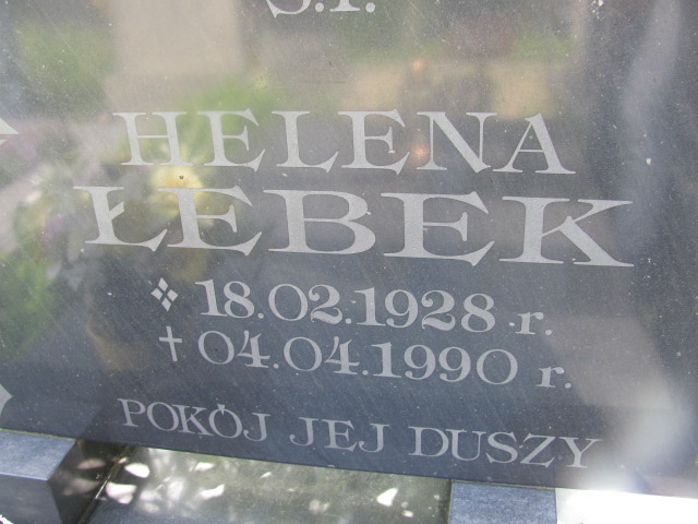 Helena Łebek 1928 Dzierżoniów - Grobonet - Wyszukiwarka osób pochowanych