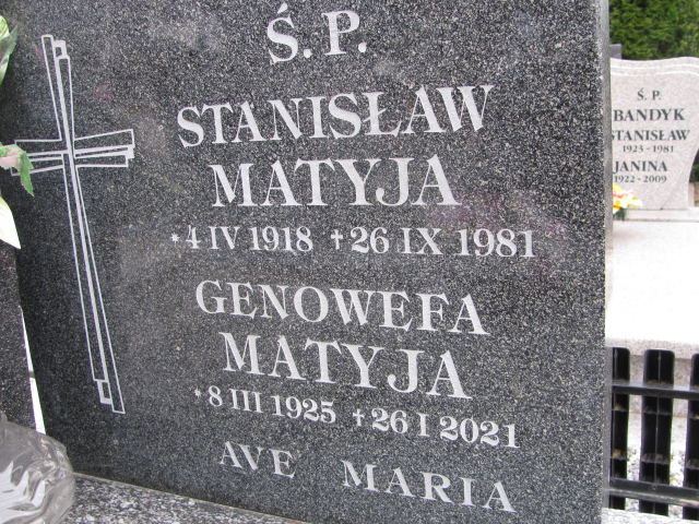Stanisław Matyja 1918 Dzierżoniów - Grobonet - Wyszukiwarka osób pochowanych