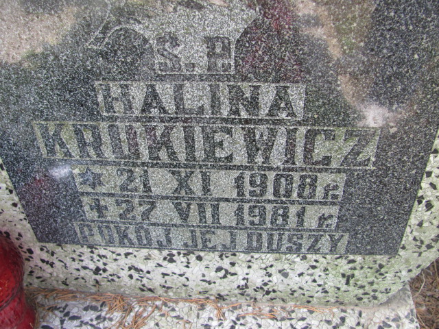 Halina Krukiewicz 1908 Dzierżoniów - Grobonet - Wyszukiwarka osób pochowanych