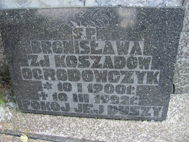 Bronisława Ogrodowczyk 1900 Dzierżoniów - Grobonet - Wyszukiwarka osób pochowanych