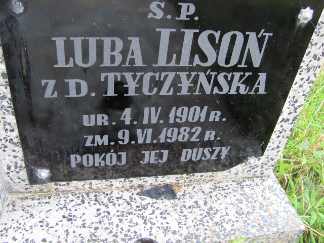 Luba Tyczyńska 1901 Dzierżoniów - Grobonet - Wyszukiwarka osób pochowanych
