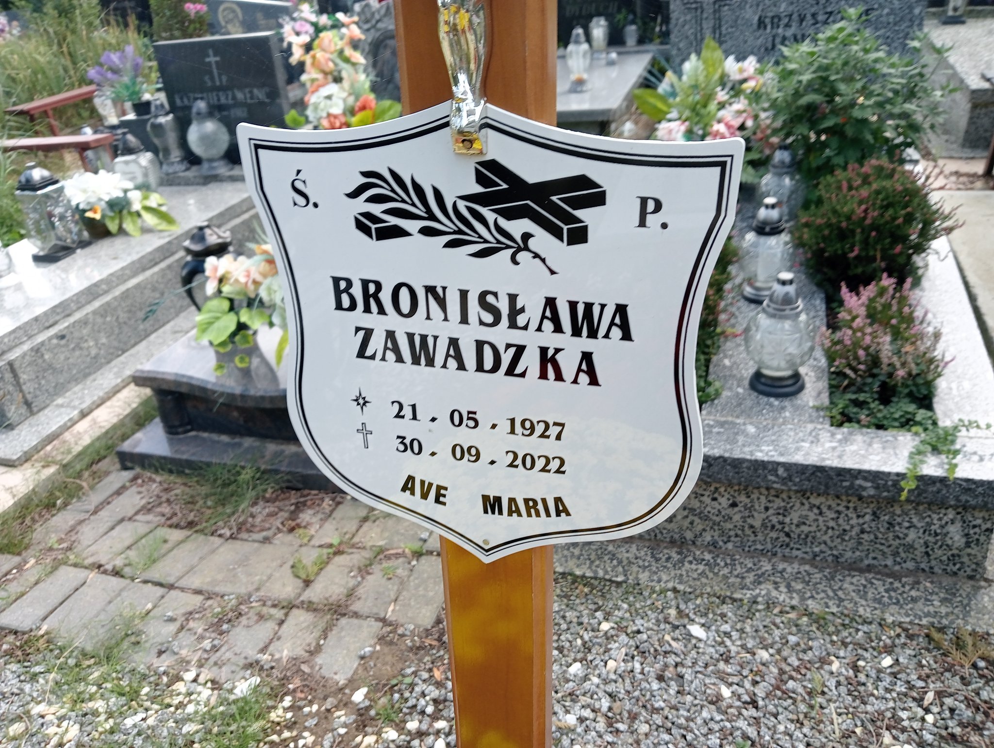 Bronisława Zawadzka 1927 Dzierżoniów - Grobonet - Wyszukiwarka osób pochowanych
