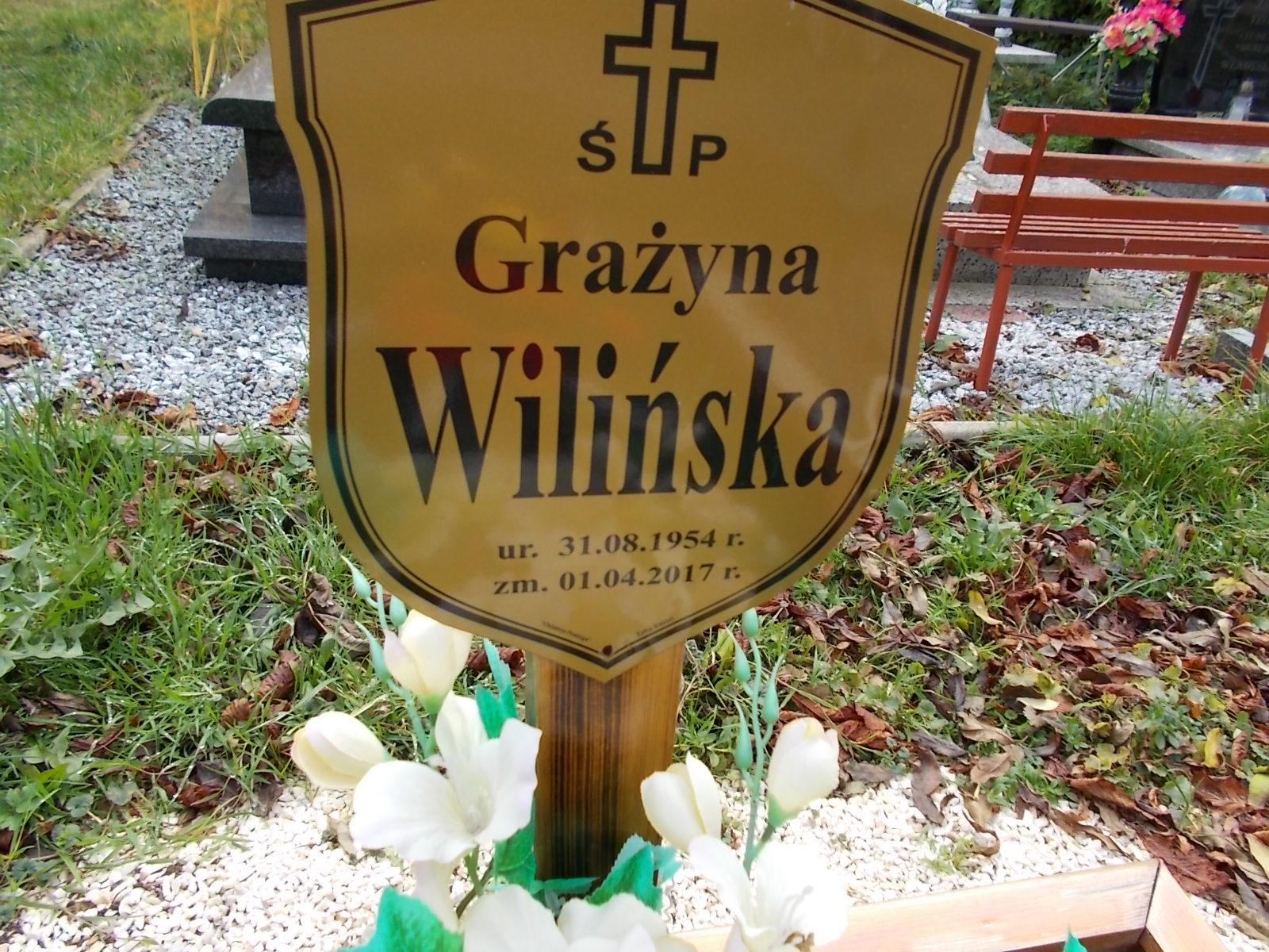 Grażyna Danuta Wilińska 1954 Dzierżoniów - Grobonet - Wyszukiwarka osób pochowanych