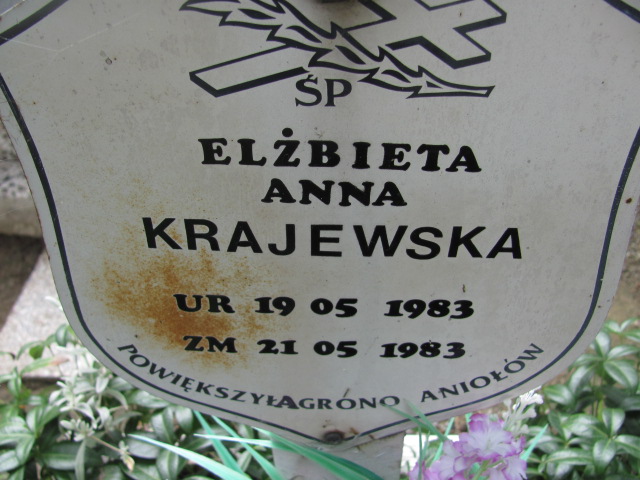Elżbieta Krajewska 1983 Dzierżoniów - Grobonet - Wyszukiwarka osób pochowanych