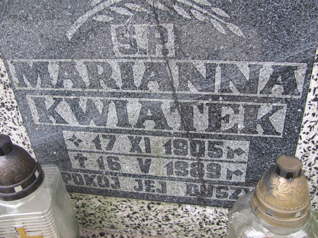 Marianna Kwiatek 1905 Dzierżoniów - Grobonet - Wyszukiwarka osób pochowanych