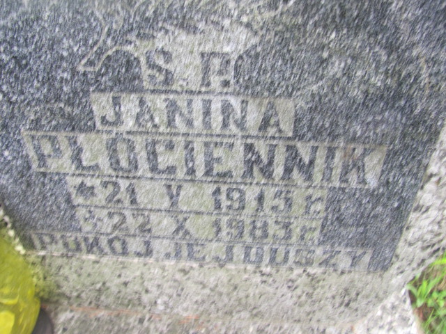Janina Płóciennik 1915 Dzierżoniów - Grobonet - Wyszukiwarka osób pochowanych