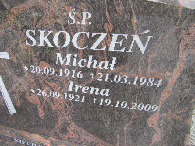 Michał Skoczeń 1916 Dzierżoniów - Grobonet - Wyszukiwarka osób pochowanych