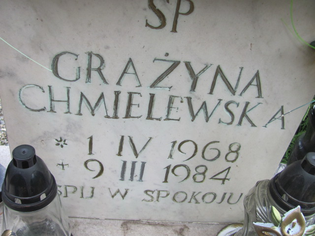 Grażyna Chmielewska 1968 Dzierżoniów - Grobonet - Wyszukiwarka osób pochowanych