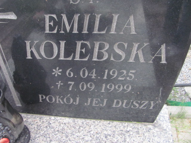 Emilia Kolebska 1925 Dzierżoniów - Grobonet - Wyszukiwarka osób pochowanych