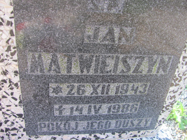 Jan Matwieiszyn 1943 Dzierżoniów - Grobonet - Wyszukiwarka osób pochowanych