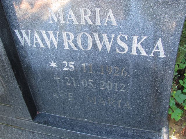 Maria Wawrowska 1926 Dzierżoniów - Grobonet - Wyszukiwarka osób pochowanych