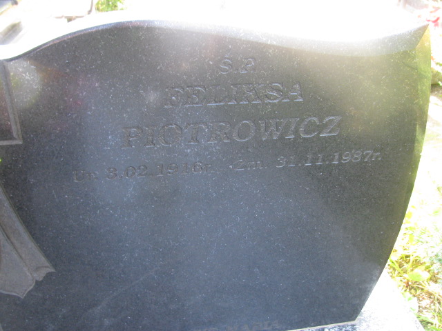 Feliksa Piotrowicz 1916 Dzierżoniów - Grobonet - Wyszukiwarka osób pochowanych