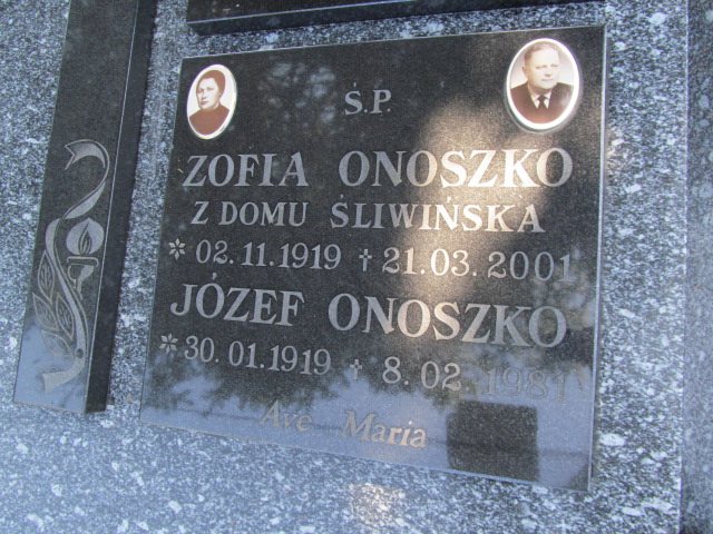Zofia Onoszko 1919 Dzierżoniów - Grobonet - Wyszukiwarka osób pochowanych