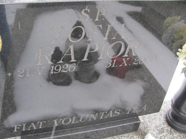Zofia Rapior 1926 Dzierżoniów - Grobonet - Wyszukiwarka osób pochowanych