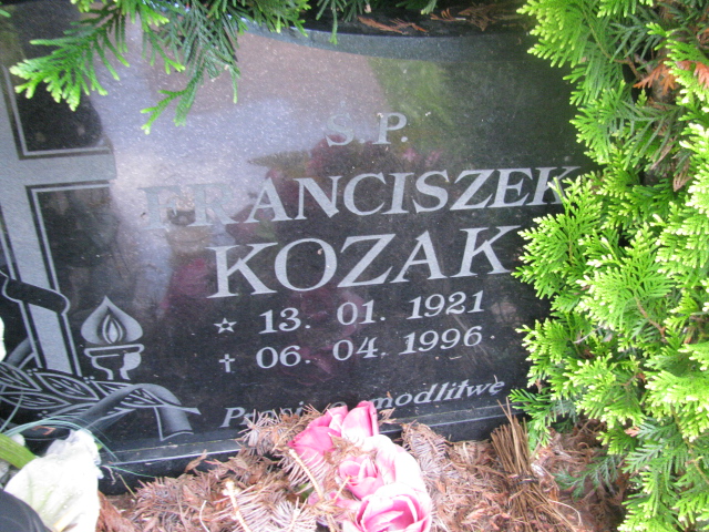 Franciszek Kozak 1921 Dzierżoniów - Grobonet - Wyszukiwarka osób pochowanych