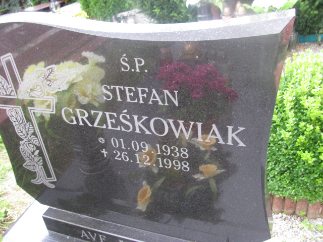Stefan Grześkowiak 1938 Dzierżoniów - Grobonet - Wyszukiwarka osób pochowanych