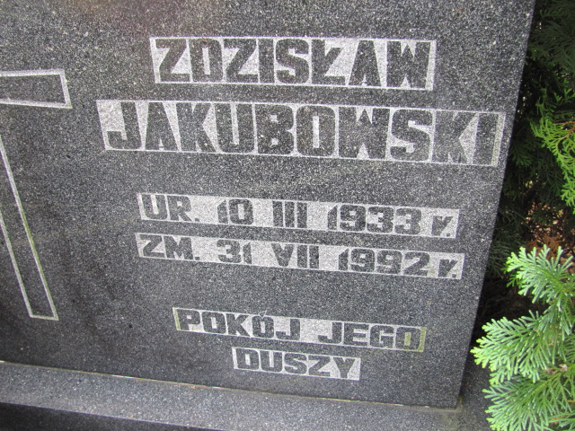 Zdzisław Jakubowski 1933 Dzierżoniów - Grobonet - Wyszukiwarka osób pochowanych
