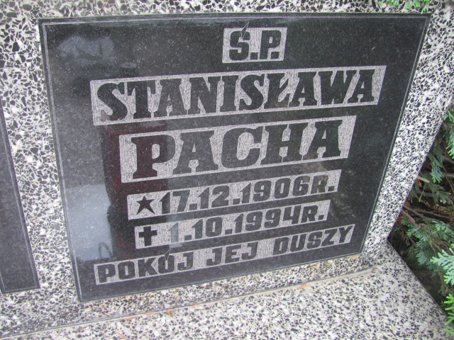 Stanisława Pacha 1906 Dzierżoniów - Grobonet - Wyszukiwarka osób pochowanych
