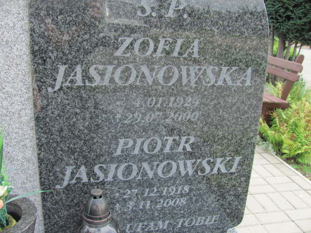 Zofia Jasionowska 1924 Dzierżoniów - Grobonet - Wyszukiwarka osób pochowanych