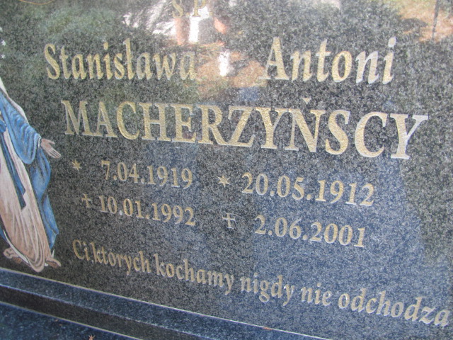 Stanisława Macherzyńska 1919 Dzierżoniów - Grobonet - Wyszukiwarka osób pochowanych