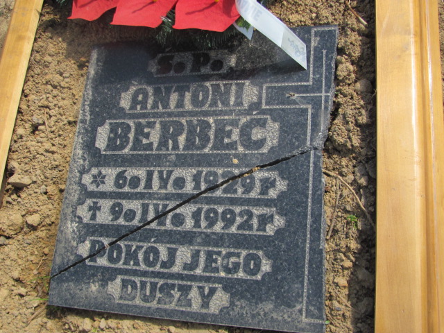 Antoni Berbeć 1929 Dzierżoniów - Grobonet - Wyszukiwarka osób pochowanych