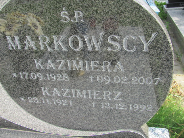 Kazimiera Markowska 1928 Dzierżoniów - Grobonet - Wyszukiwarka osób pochowanych