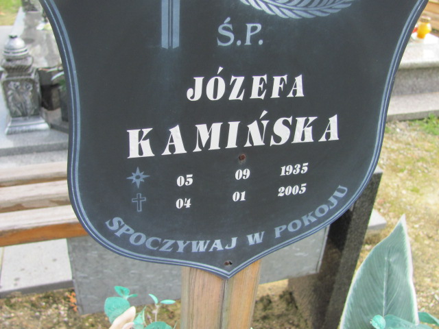 Józefa Kamińska 1935 Dzierżoniów - Grobonet - Wyszukiwarka osób pochowanych