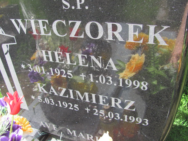 Helena Wieczorek 1925 Dzierżoniów - Grobonet - Wyszukiwarka osób pochowanych