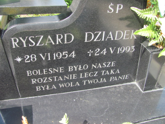 Ryszard Piotr Dziadek 1954 Dzierżoniów - Grobonet - Wyszukiwarka osób pochowanych