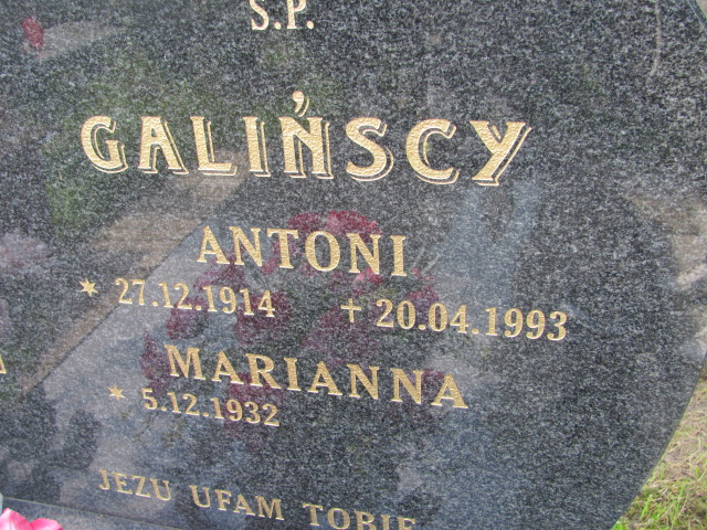 Antoni Galiński 1914 Dzierżoniów - Grobonet - Wyszukiwarka osób pochowanych