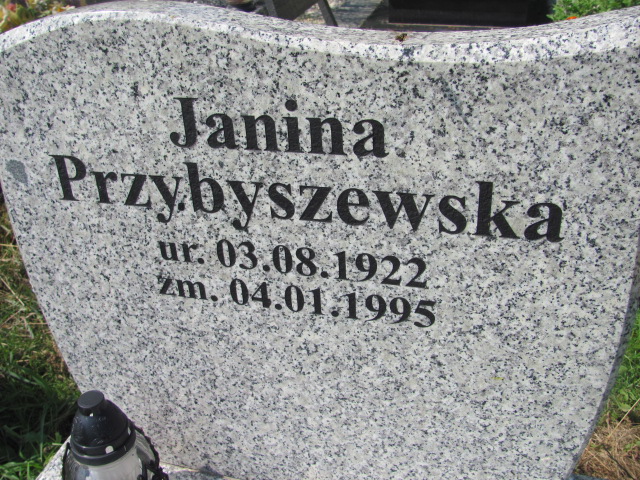 Janina Przybyszewska 1922 Dzierżoniów - Grobonet - Wyszukiwarka osób pochowanych