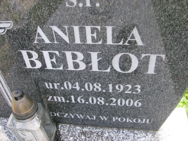 Aniela Bebłot 1923 Dzierżoniów - Grobonet - Wyszukiwarka osób pochowanych