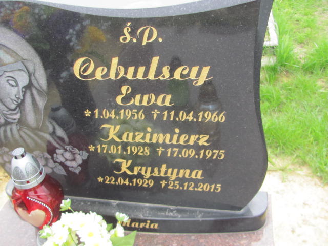 Ewa Cebulska 1956 Dzierżoniów - Grobonet - Wyszukiwarka osób pochowanych