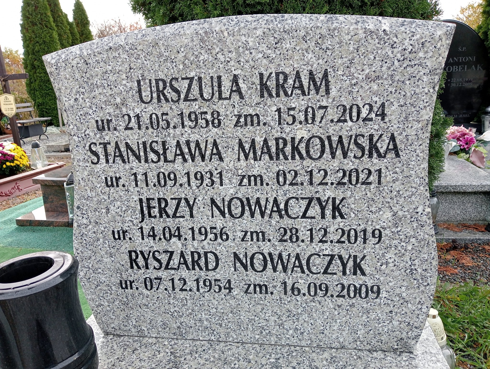 Urszula Kram 1958 Dzierżoniów - Grobonet - Wyszukiwarka osób pochowanych