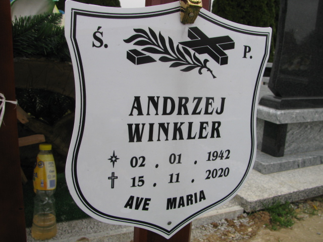 Andrzej Winkler 1942 Dzierżoniów - Grobonet - Wyszukiwarka osób pochowanych