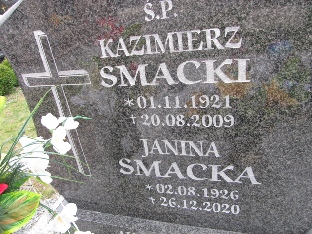 Janina Smacka 1926 Dzierżoniów - Grobonet - Wyszukiwarka osób pochowanych