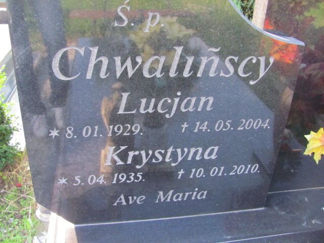 Krystyna Chwalińska 1935 Dzierżoniów - Grobonet - Wyszukiwarka osób pochowanych