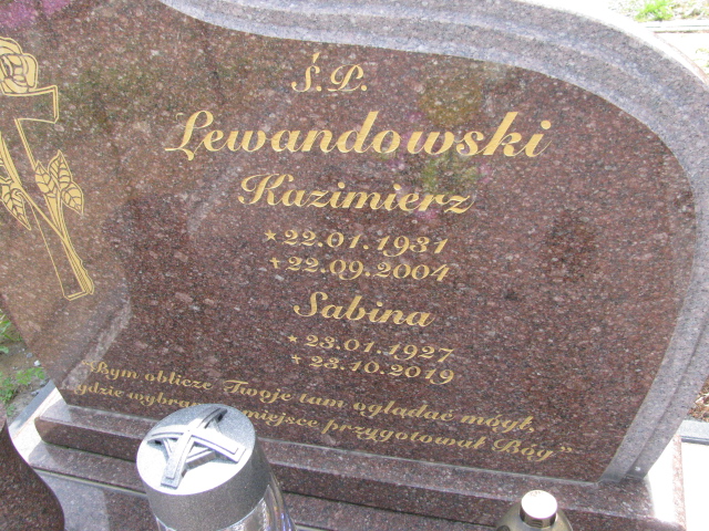 Sabina Lewandowska 1927 Dzierżoniów - Grobonet - Wyszukiwarka osób pochowanych